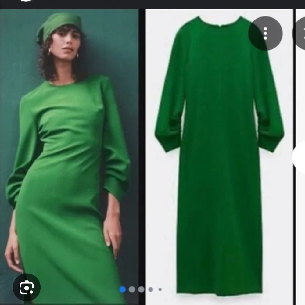 Fitted Green dress from Zara
